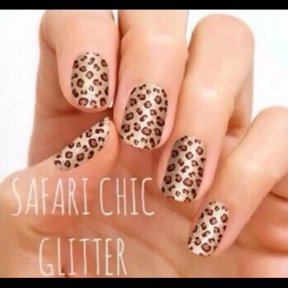 NEW Color Street Safari Chic Leopard Glitter &Upper East Side Nail Polish Strips - Picture 4 of 8